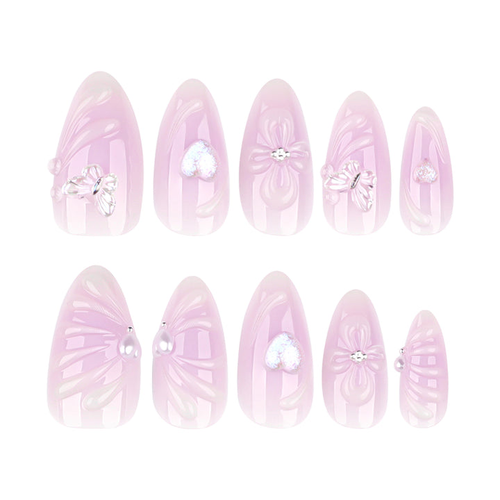 Artful lace nails with elegant decoration Stornfield