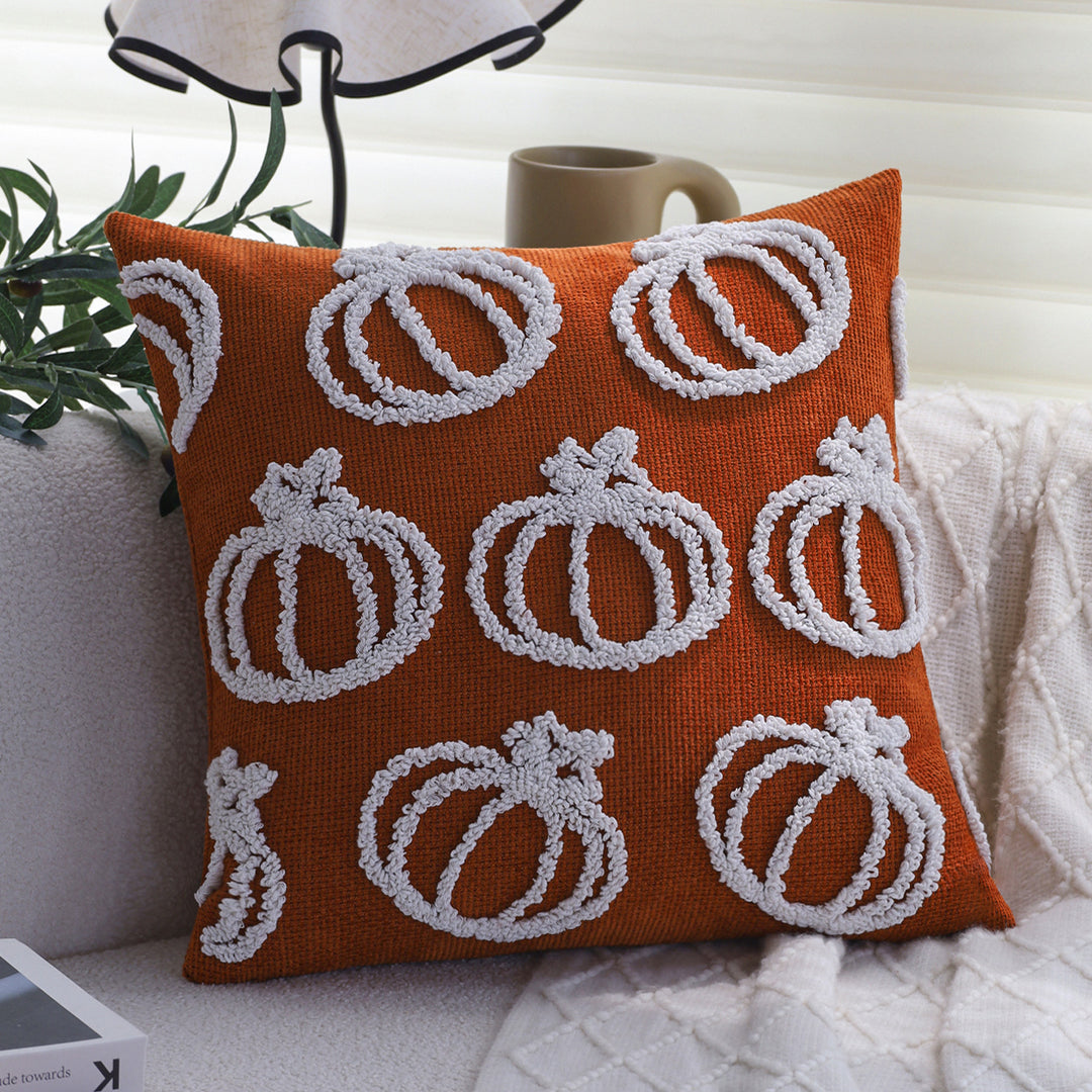 Fluffy rectangular pillowcase with plush relief and concealed zipper Stornfield
