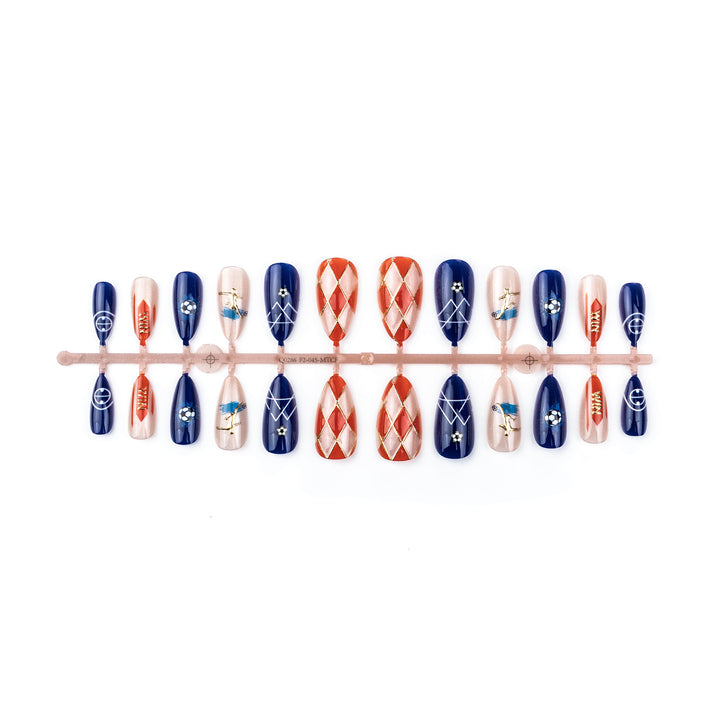 Sports-Themed Press-On Nail Art Set