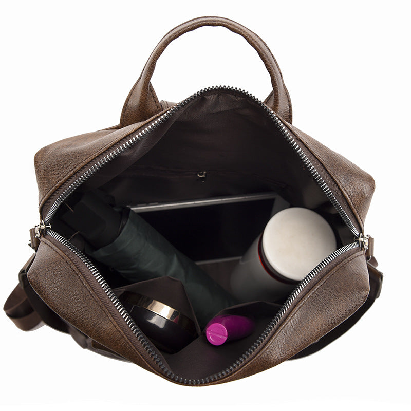 Multi-Functional Faux Leather Backpack Stornfield