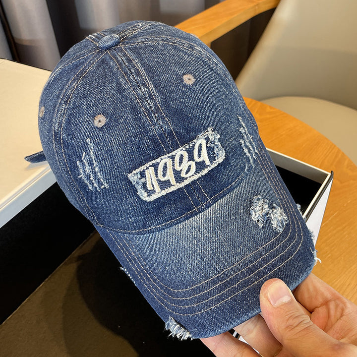 Women's Distressed Denim Baseball Cap Stornfield 1784188483
