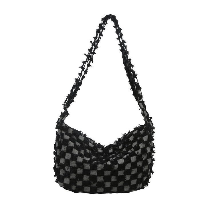 Textured Woven Shoulder Bag