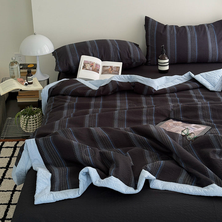 Striped Lightweight Quilted Bedspread
