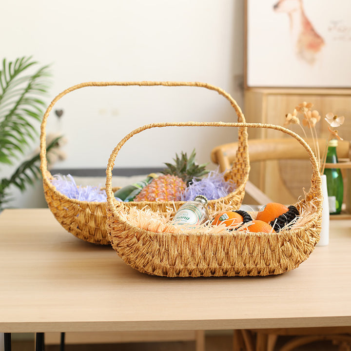 Unisex Handwoven Shopping Basket with Ergonomic Design Stornfield