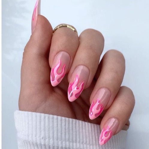 Artistic Flame Design Press-On Nails Stornfield