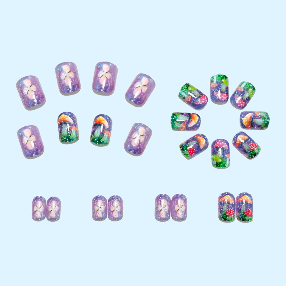 Artificial Nails in Playful Mushroom Design Stornfield