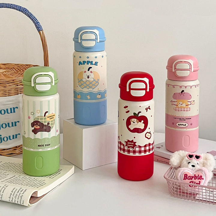 Ladies Insulated Water Bottle with Cheerful Dog Design Stornfield