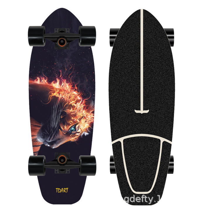 Artistic Lion Design Skateboard Stornfield