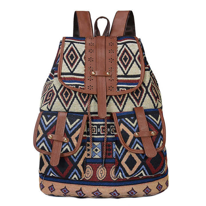 Bohemian Ethnic Print Backpack Stornfield