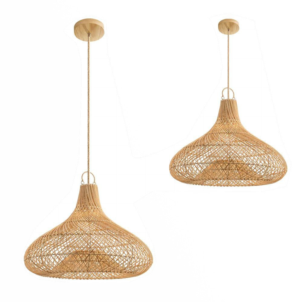 Decorative Hanging Light Made of Rattan Stornfield