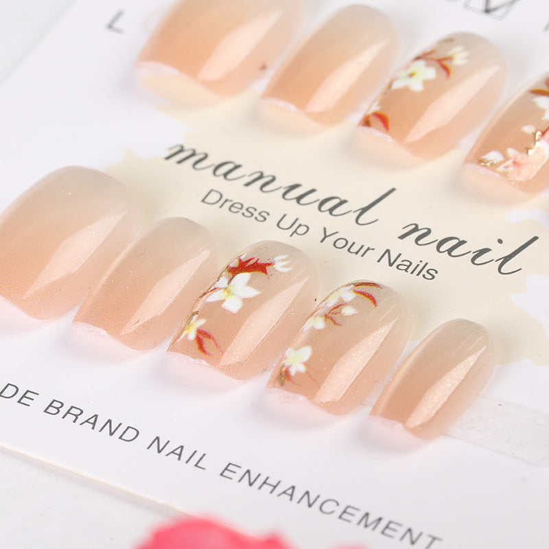Artistic Floral Press-On Nail Design Set Stornfield