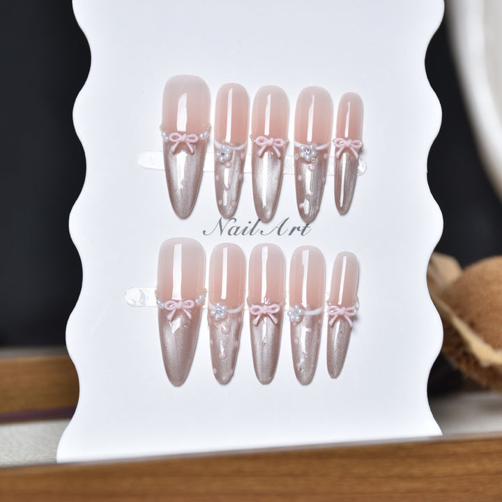 Elegant Extended Stiletto Press-On Nail Set Stornfield
