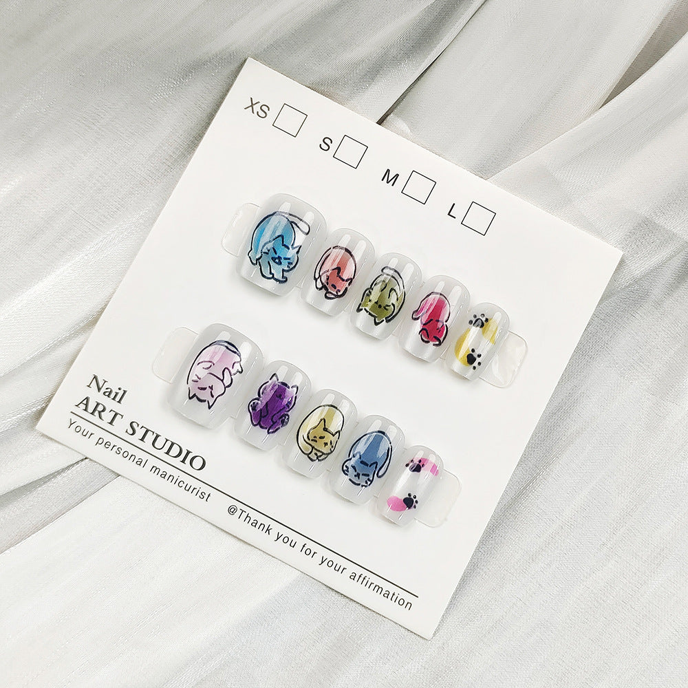 Artificial nail tips with shimmering design Stornfield