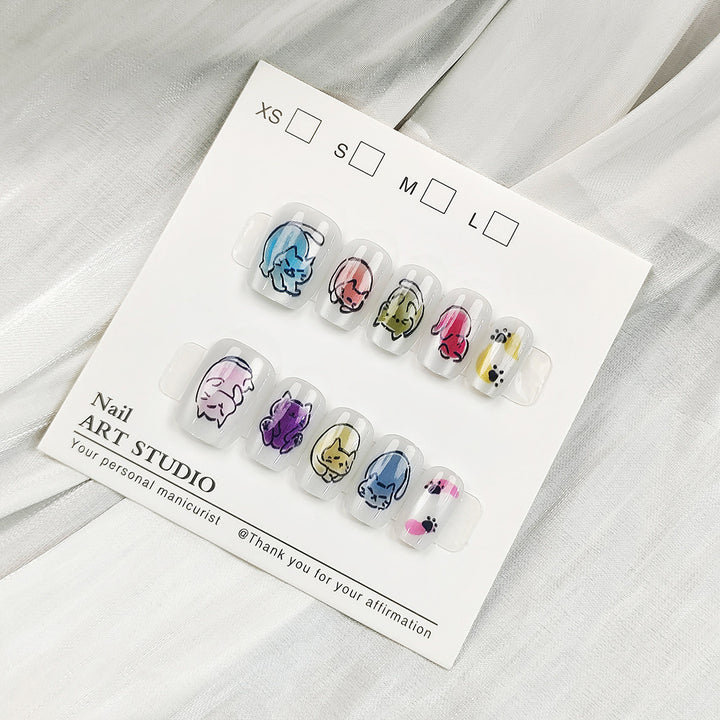 Glamorous artificial nails with holographic effect Stornfield