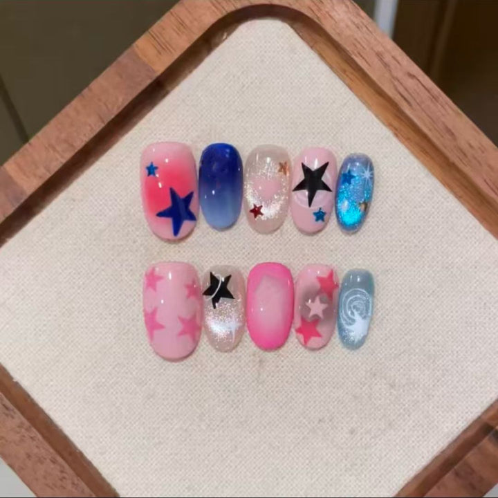 Whimsical Bunny-Themed Press-On Nail Art Set Stornfield