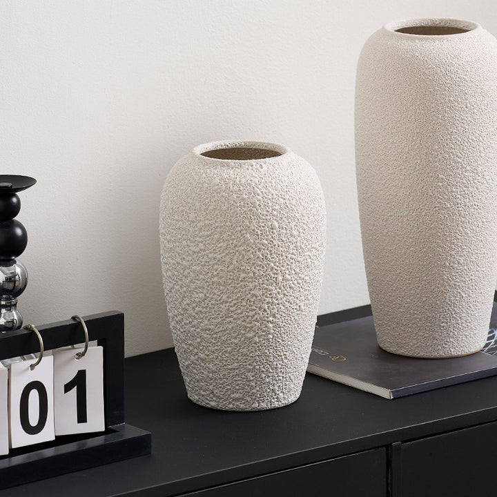 Stylish ceramic vase with textured design Stornfield