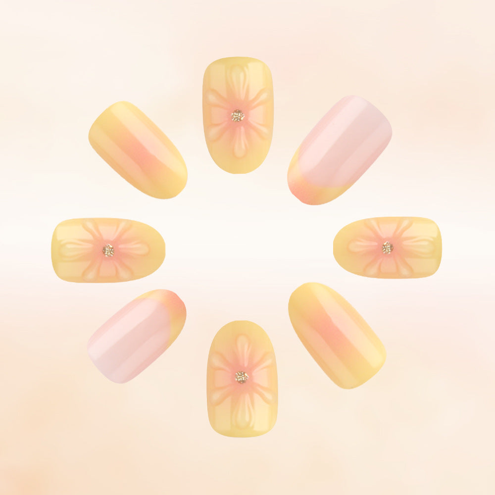 Floral Accent Press-On Nails Stornfield