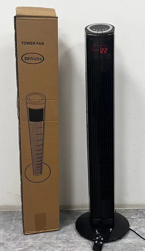 Cooling vertical oscillating tower fan with digital LED display and remote control Stornfield