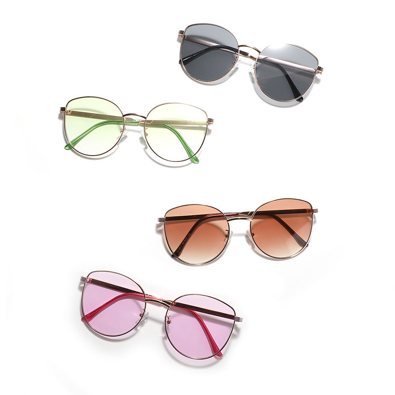 Women's geometric sunglasses with narrow metal frame Stornfield