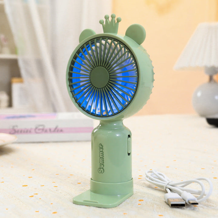 Women's Portable Hand Fan with Cute Ears Stornfield