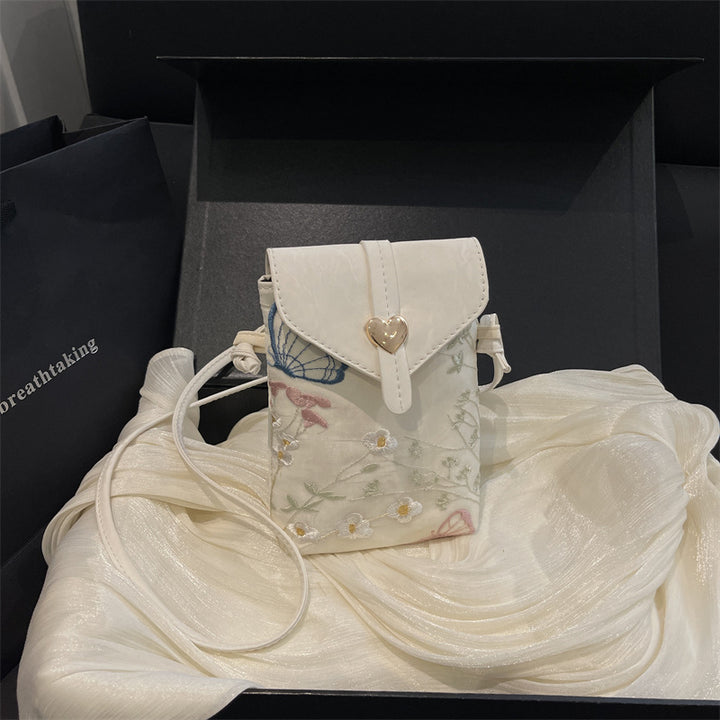 Elegant Floral Embroidered Crossbody Bag