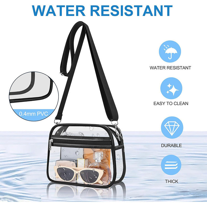 Transparent shoulder bag with versatile compartments Stornfield