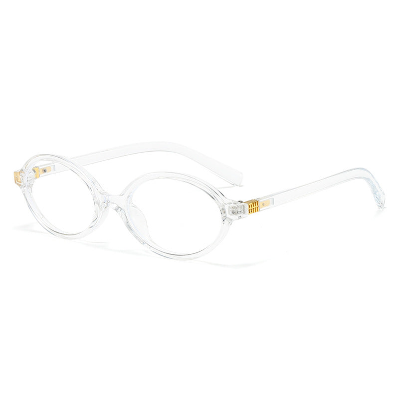 Women's fashionable oval glasses with golden accents Stornfield