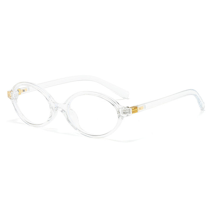 Women's fashionable oval glasses with golden accents Stornfield