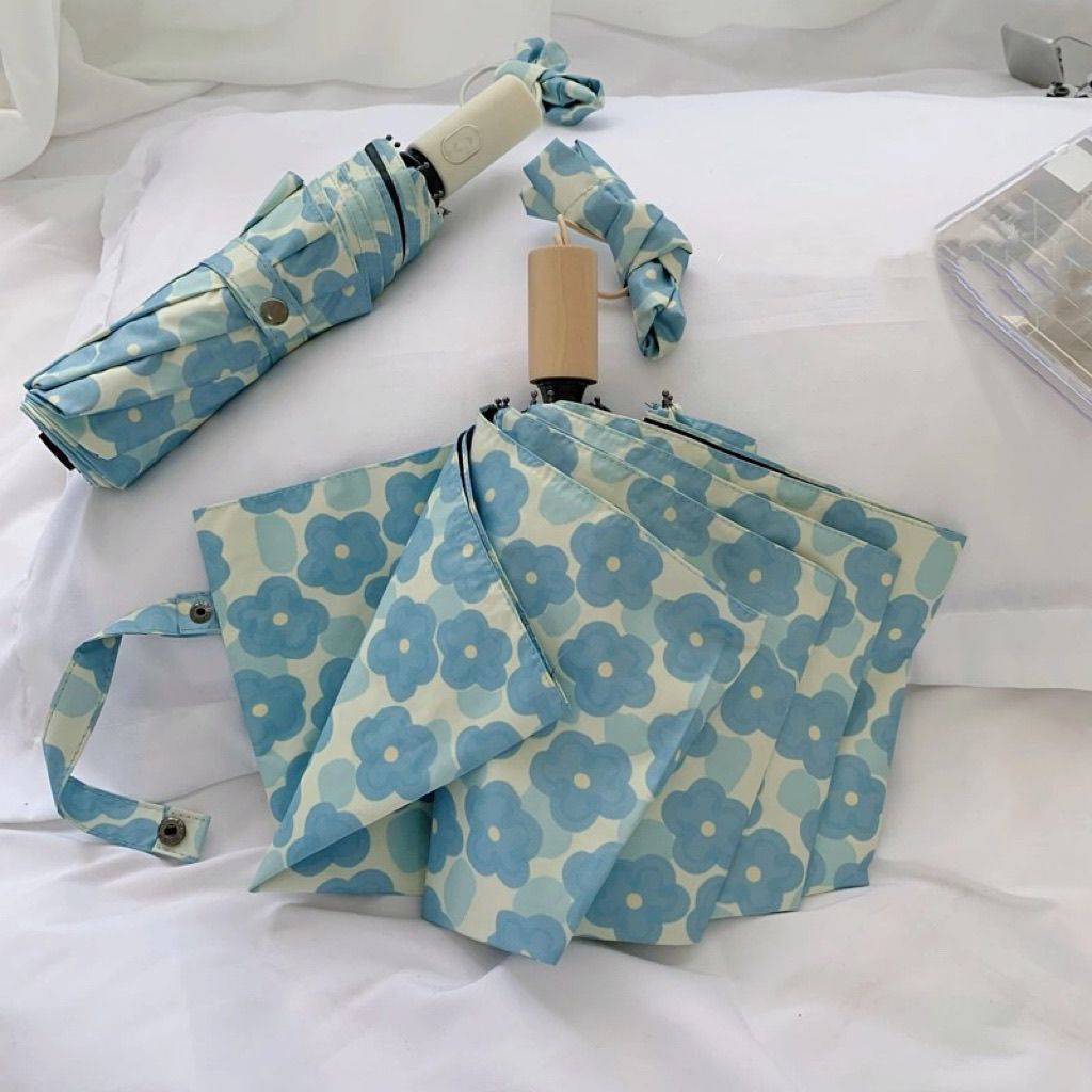 Women Folding Umbrella with Floral Pattern Stornfield
