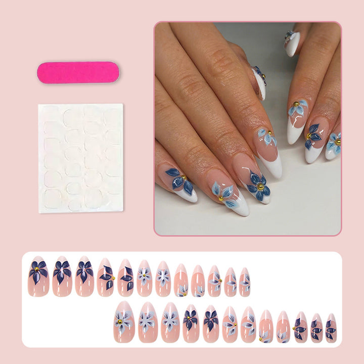 Acrylic Nail Set with Elegant Bows and Glamorous Accent Stornfield