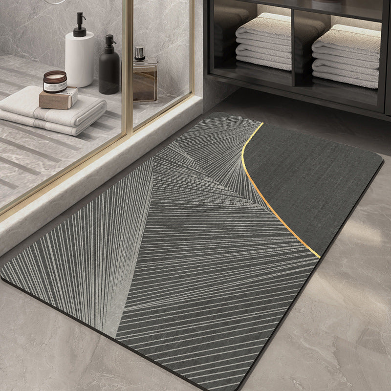 Textured Abstract Design Bath Mat Stornfield