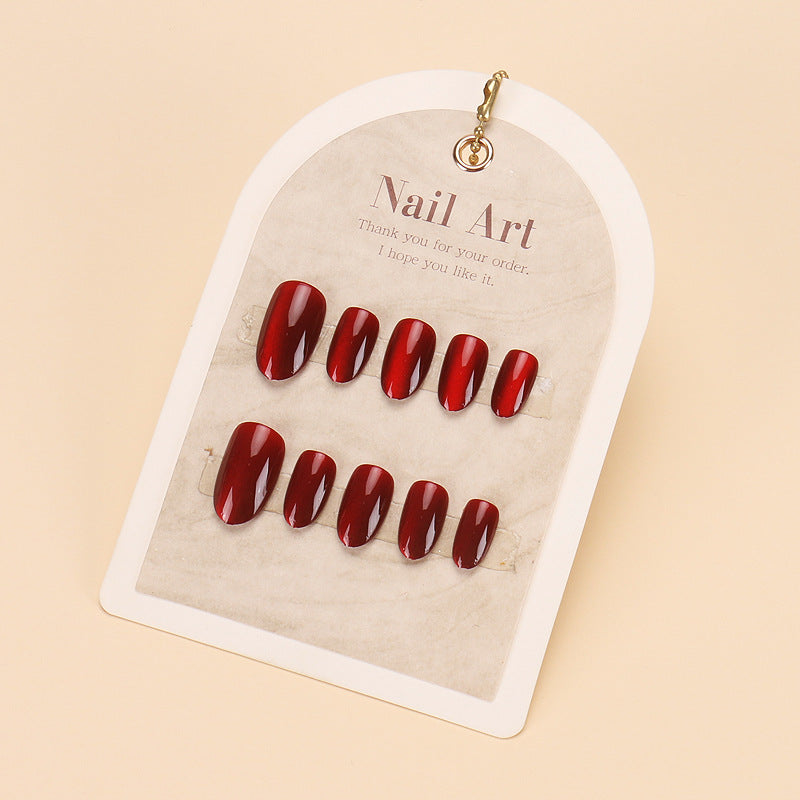 Glossy Red Press-On Nail Set Stornfield