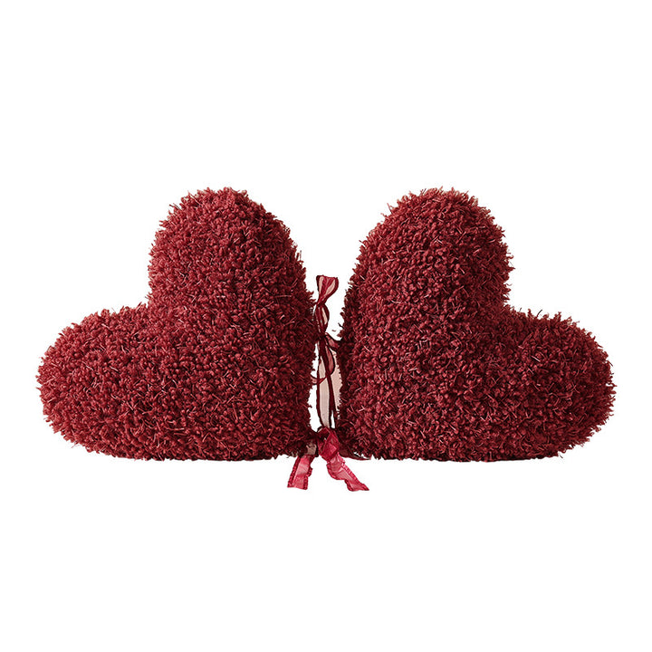 Decorative bow accent cushion with soft-touch cover