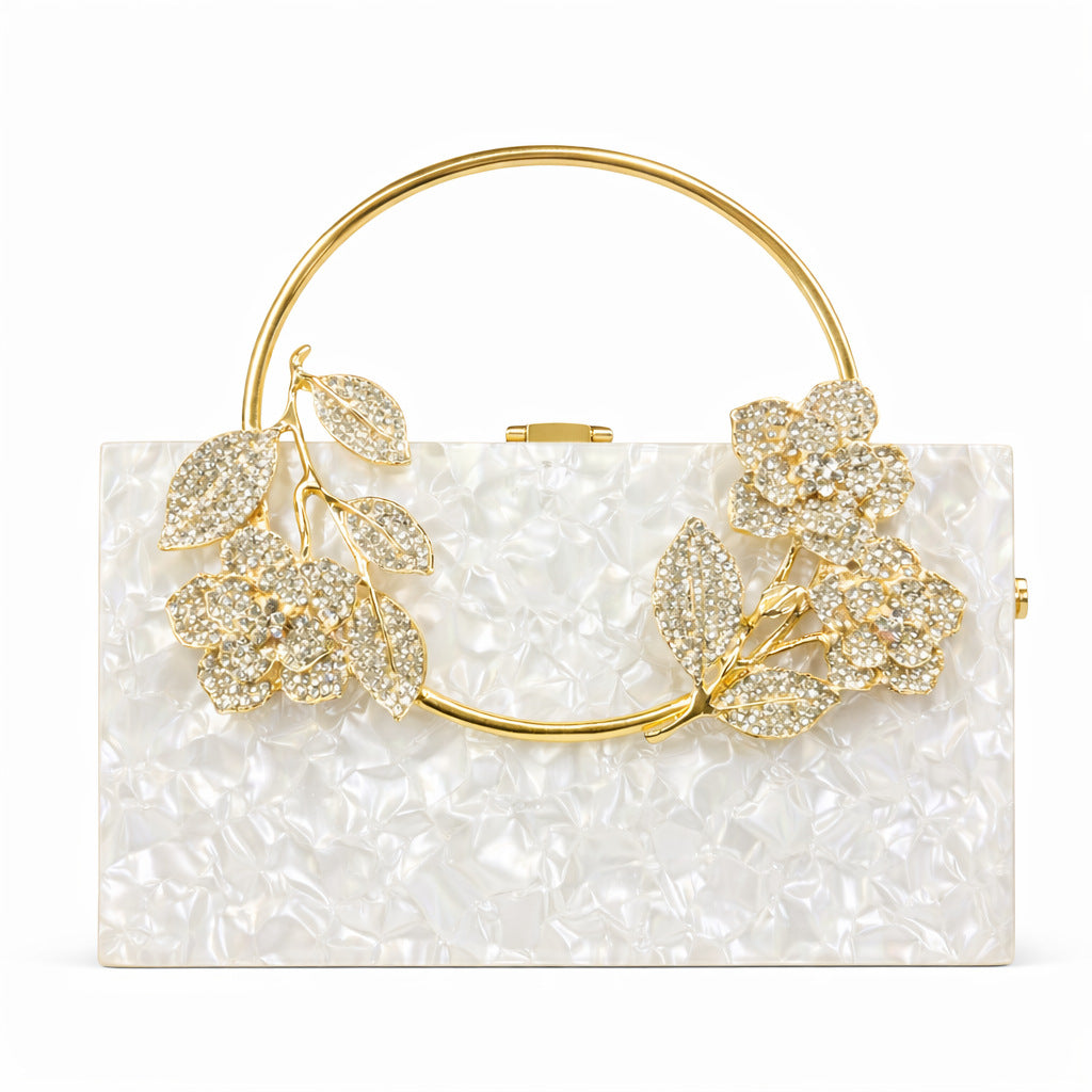 Statement Floral Embellished Clutch