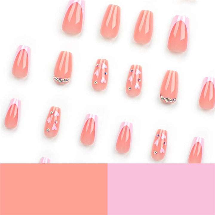 Decorative Faux Nail Extensions with Rhinestone Accents Stornfield