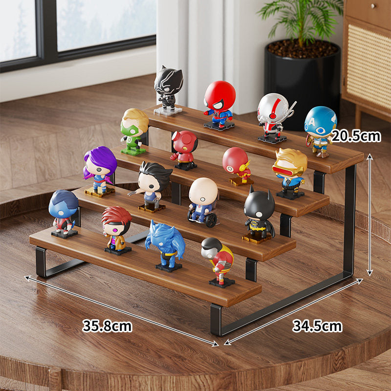 Tiered Wooden Pop Figure Display Organizer
