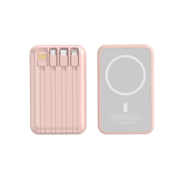 Portable Powerbank with Integrated Charging Cables Stornfield