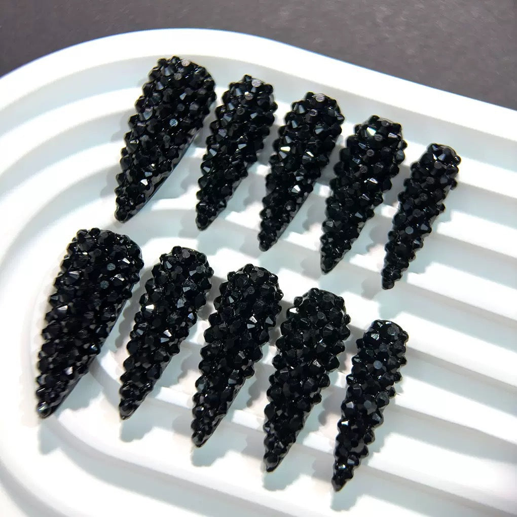 3D Sculpted Stiletto Nail Enhancements Stornfield