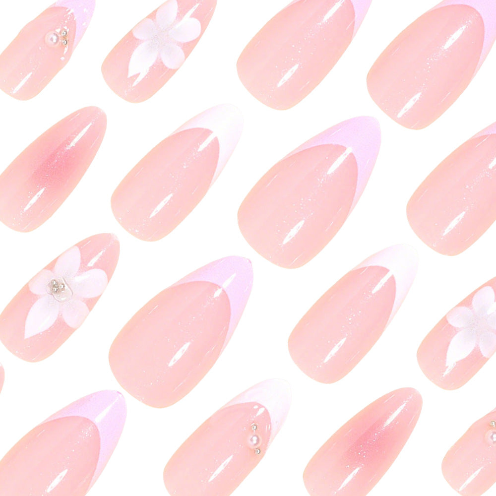 Decorative Floral Acrylic Nail Tips Stornfield