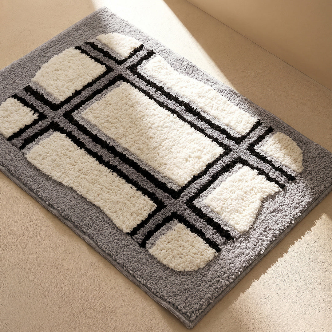 Plush Textured Bathroom Rug
