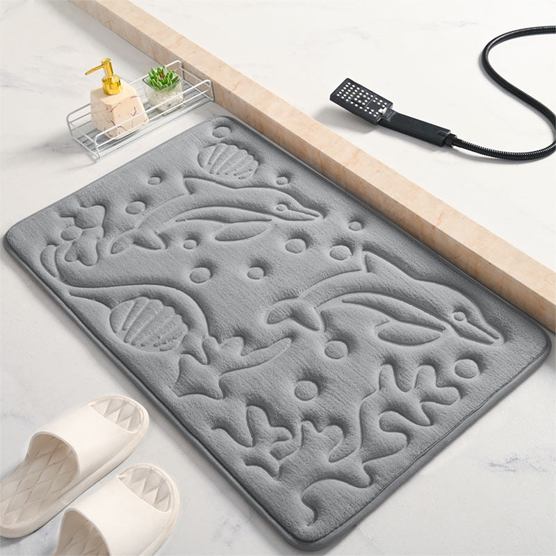 Decorative Bath Mat with Dolphin Design Stornfield