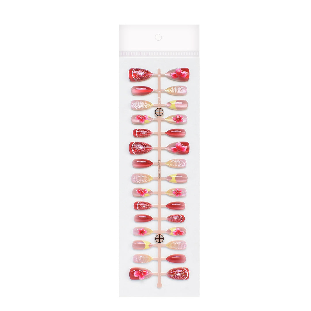Artistic Floral Design Press-On Nail Set Stornfield