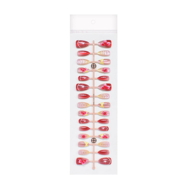 Artistic Floral Design Press-On Nail Set Stornfield
