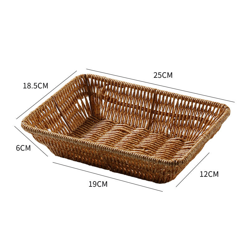 Unisex Rectangular Braided Basket with Ergonomic Design Stornfield