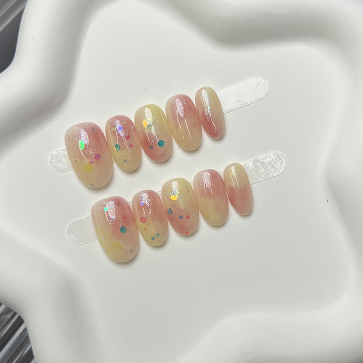 Sparkling Glitter Press-On Nail Set