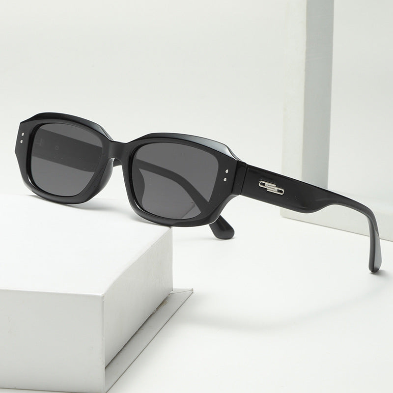 Women fashionable square sunglasses with innovative transparent frame Stornfield