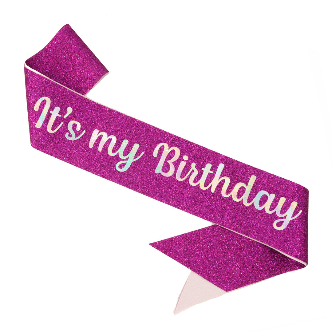 Ladies Festive Birthday Band with Glitter Design Stornfield