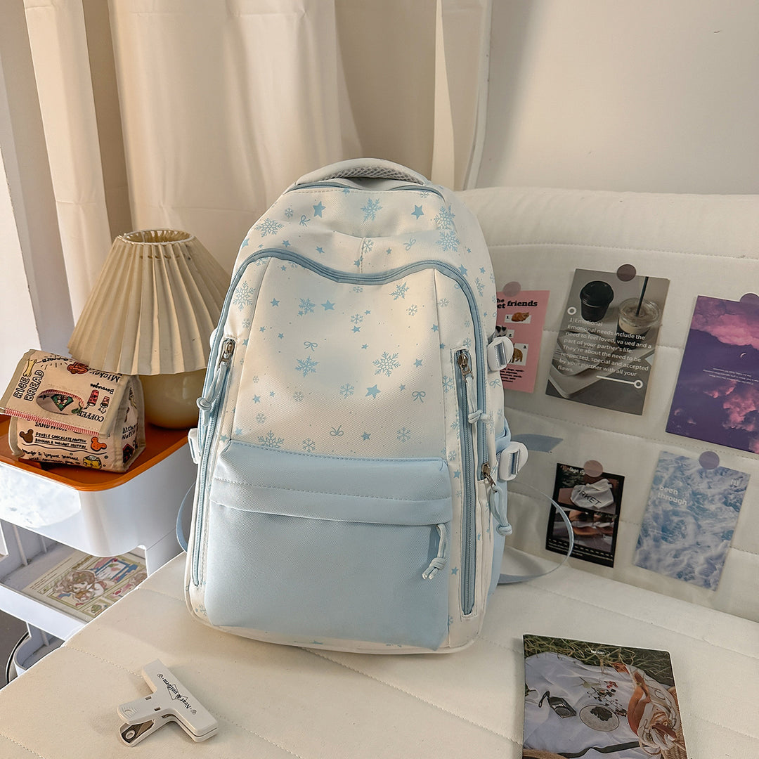 Backpack with Elegant, Floral Design and Many Compartments Stornfield