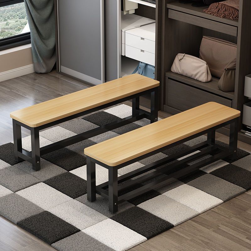 Bench made of sturdy wood with modern metal frame Stornfield