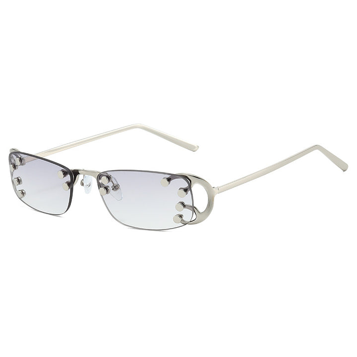 Women’s fashionable rectangular sunglasses with striking gold details Stornfield